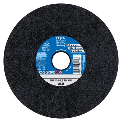 Produktbild von PFERD 61323116, Schneidedisk, Aluminium, Nicht-eisenhaltiges Metall, 15 cm, Jede Marke, Flache Mitte, 2,22 cm