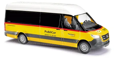 Produktbild von Busch 52613 - 1/87 / H0 Mercedes-Benz Sprinter, Postbus Schweiz - Neu