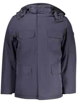 Produktbild von Herren Parka Blau - Warme Jacke mit Abnehmbarer Kapuze und Taschen