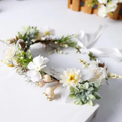 Image de Omgoods - Bandeau floral pour cheveux, ajustable, pour filles