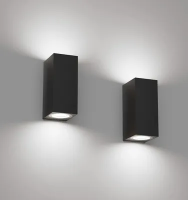 Obrázok produktu pre 2 ks LED nástenné svetlo 12W Moderné nástenné svetlo hore a dole biele 1200lm, IP65, pre obývaciu izbu spálňu chodbu nástenné osvetlenie, čierna