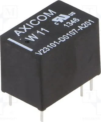 Immagine prodotto di 1 relè: elettromagnetico, massimo 125 VAC; bobina: 24 VDC; Mini 3-1393779-5, elettrico