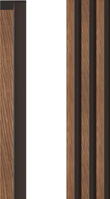 Produktbild von VOX Lamellenwand LINERIO Abschlussleiste - L-TRIM - 3D MDF - 2,65m x 12 - L-LINE - Mocca