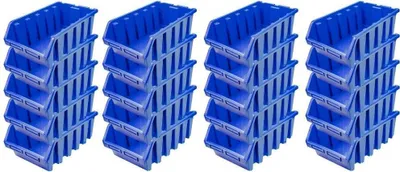 Produktbild von SuperSparSet 20x Sichtlagerbox 5 | HxBxT 18,7x33,3x50cm | Polypropylen | Blau