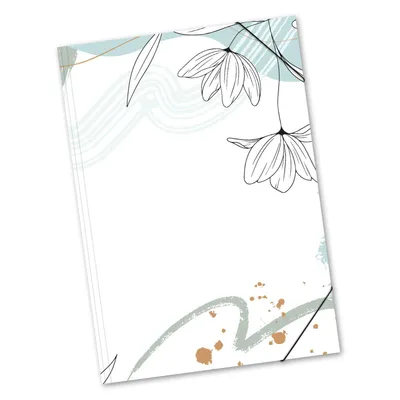 Produktbild von itenga Gummizugmappe Zeichenmappe A2 Motiv Blumenmuster mint