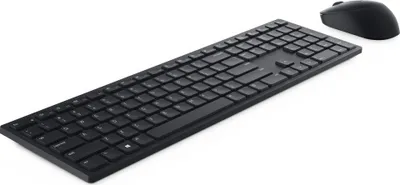 Produktbild von DELL Pro-Tastatur und -Maus – KM5221W - UK (QWERTY) - schwarz, Volle Größe (100%), Kabellos, RF Wireless, QWERTY, Schwarz, Maus enthalten
