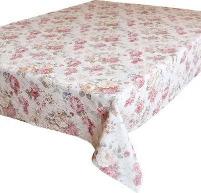 Produktbild von Tischdecke CHLOE Rosen Blüten Jacquard Polyester 130 x 170 cm