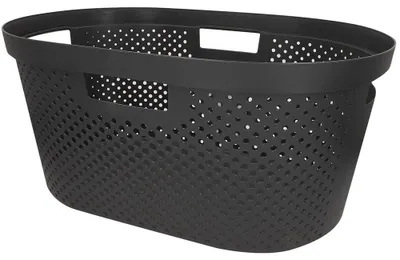Imagen del producto de Cesto para ropa Curver® INFINITY RECYCLED, 40 litros, antracita, 59x39x27 cm