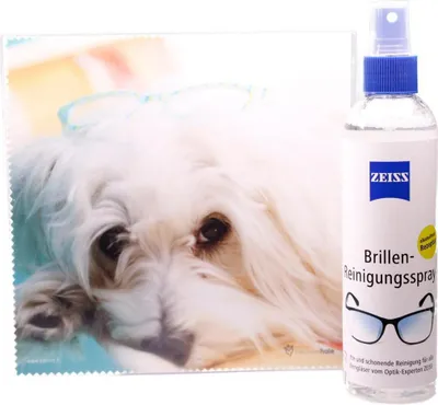 Immagine prodotto di Panno in microfibra "Cane con occhiali da lettura" misura 18,5*18,5 cm di La Kelnet