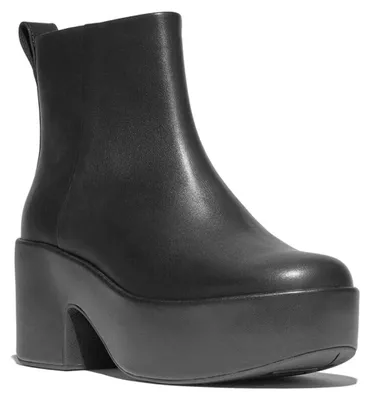 Produktbild von FITFLOP FitFlop Platfforms Leather Heeled Ankle Boots SCHWARZ 37