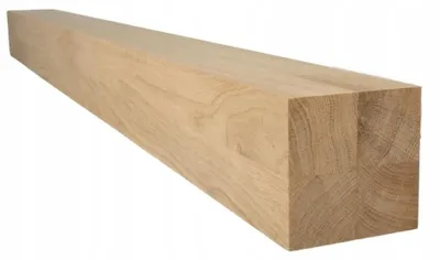 Obrázok produktu pre Štvorhranné drevo - Dubové drevo - 8 x 8 x 110 cm - Ostré hrany - Na zábradlia, schody, nábytok - Drevené stĺpiky