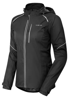 Imagen del producto de SolidKeus: Chaqueta impermeable para bicicleta con capucha y múltiples bolsillos