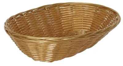 Produktbild von Set mit 6 ovalen Brotkorben aus Poly-Rattan