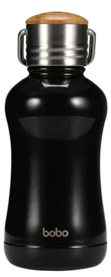 Produktbild von Thermosflasche Edelstahl 260 ml Schwarz isoliert