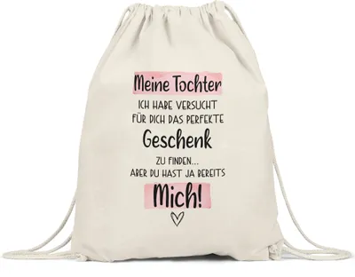 Produktbild von Tochter Geschenk Turnbeutel Gymsack  Mit Spruch Kinder Geschenkidee Humor Sarkasmus