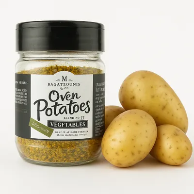 Produktbild von Bagatzounis Kartoffel-Gewürzmischung 100 g – Griechische Kräuter und Gewürze
