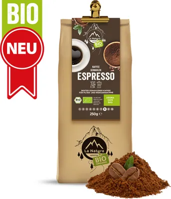 Produktbild von Espresso | Cafe 250 g mielona | Espresso La Natura Lifestyle | Organic Espresso | Long Roast | Kawa mielona