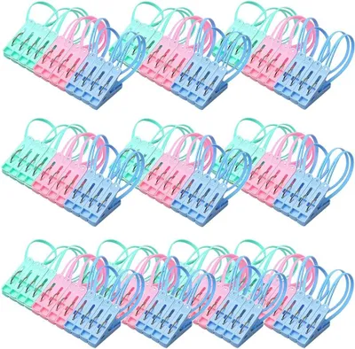 Produktbild von Windfeste Wäscheklammern 120 Stück Set für Socken und Unterwäsche Robust