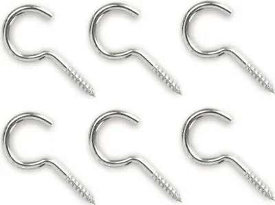 Produktbild von MASTERPROOF Schraubhaken, 80 mm, 6 Stück