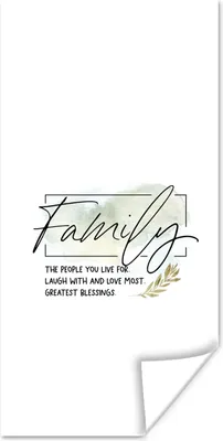 Produktbild von MuchoWow® Poster Zitate - Familie - Sprichwörter 80x160 cm - Kinderzimmer