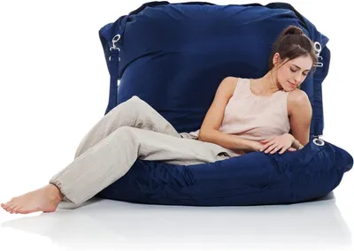 Produktbild von SMOOTHY Sitzsack XXL 450 Liter – Riesensitzsack für Indoor & Outdoor, 185x145 cm Bean Bag aus 100% Nylon mit waschbarem Bezug