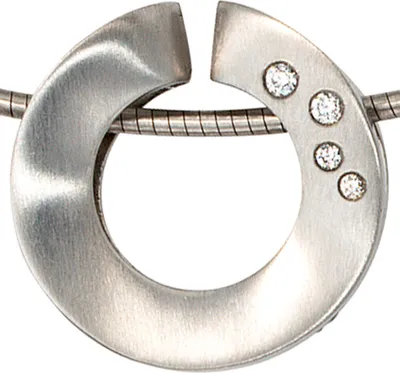 Produktbild von JOBO Anhänger 950 Platin mattiert 4 Diamanten Brillanten 0,06ct.