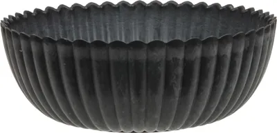Produktbild von Pflanzgefäß Ø20x7,5cm rund rec. Kunststoff anthrazit gewischt Pflanzschale Blumentopf Deko