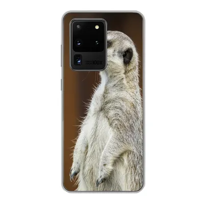 Produktbild von MuchoWow® Handyhülle Schutzhülle Hülle für Samsung Galaxy S20 Ultra Erdmännchen - Tier - Spiel Silikon Softcase Handy Hülle - Karteninhaber