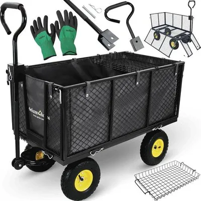 Produktbild von Famanu Bolderkar bis 550 kg - Inklappbarer Gartenwagen mit Breiten Reifen