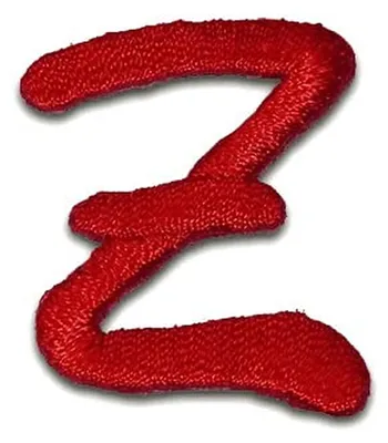 Produktbild von Buchstabe Z 3.1x2.8cm: Alphabet Buchstaben Einzeln Auswählbar - Aufnäher, Bügelbild, Aufbügler, Applikationen, Patches, Flicken, Zum Aufbügeln