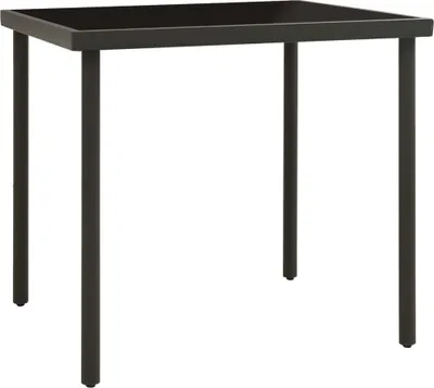 Immagine prodotto di vidaXL Tavolo da pranzo da giardino antracite 80x80x72 cm in vetro e acciaio