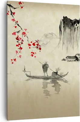 Produktbild von Bild auf Leinwand - Leinwandbild - Einteilig - Blume Kirschen Japan - 70x100cm - Wand Bild - Wanddeko - Wandbilder - Leinwanddruck - Wanddekoration - Leinwand bilder - Wandbild - PA70x100-5020