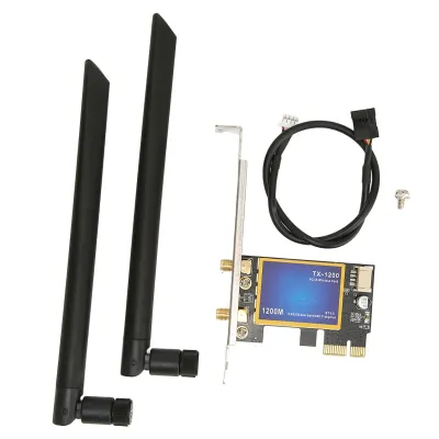 Zdjęcie produktu dla Karta PCIEx1 WIFI, karta PCIE WIFI, karta sieciowa WiFi, karta WiFi 1200Mbps, karta PCIE NIC, karta WiFi