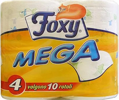Produktbild von 15 x FOXY Toilettenpapier Mega 2-lagig dekoriert, 4 Rollen 4 Stück