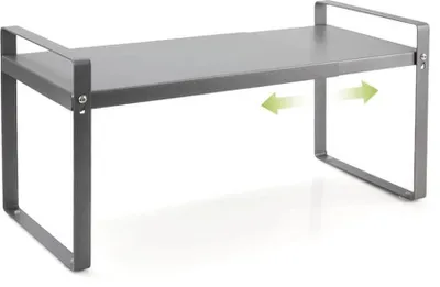 Produktbild von Azomor®️ Erweiterbares Küchenregal aus Metall für Schrank und Arbeitsplatte in Grau
