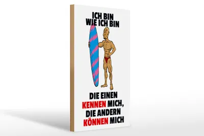 Produktbild von Holzschild Spruch 20x30cm einen kennen mich anderen können mich