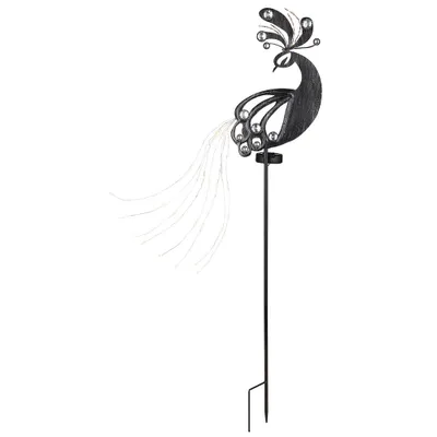 Produktbild von LED Solarleuchte, Pfau Design, bronze gold, 93,5 cm