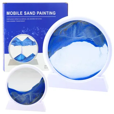 Produktbild von 3D-Bild Treibsand Blau Dekoration 360° Weiß