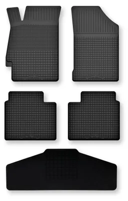 Produktbild von Gummi-Fußmatten + Tunnel für Mazda 6 II GH 2007-2012 – 5-tlg, Schwarz, Semi-Universal, angepasst – Wielganizator Semi-Universal