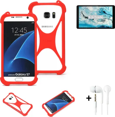Produktbild von Handy-hülle + Kopfhörer kompatibel mit Huawei Enjoy 20 5G Schutz-hülle Bumper Silikon Schutz Hülle Cover Case Silikoncase Silikonbumper TPU