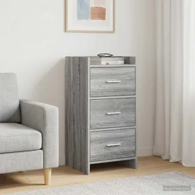 Zdjęcie produktu dla Komoda vidaXL, szara Sonoma, 40 x 36 x 80 cm, materiał drewnopochodny