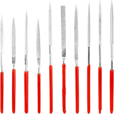 Produktbild von Set von Mini-Diamant-Nadelfeilen 2x100mm - 10-teiliges Set für Metall, Holz und Schmuck