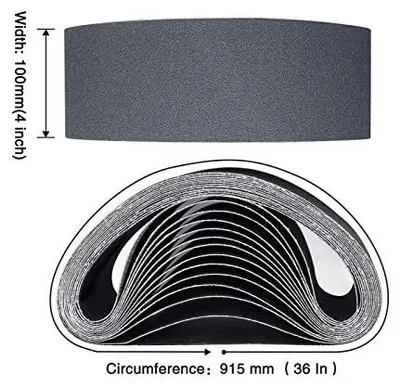 Zdjęcie produktu dla Taśmy szlifierskie 100X915MM węglik krzemu do metalu 80 grit 5 szt