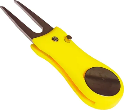 Produktbild von Golf Divot Tool, Faltbares Divot-Reparaturwerkzeug mit magnetischer, robuster Pop-up-Golfballmarker-Pitchforke aus Edelstahl für Golfer