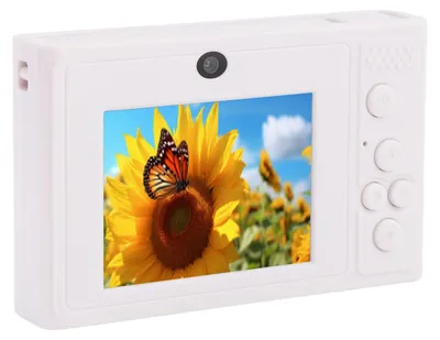 Zdjęcie produktu dla Aparat cyfrowy 48 MP, 1080p HD, z zoomem i autofokusem, bezlusterkowy, z ekranem 2,4 cala, do fotografii podróżniczej, biały