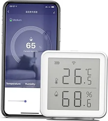 Produktbild von WLAN -Temperatursensor Wireless Digital Thermometer Hygrometer kompatibler Tuya Alexa App Datenspeicheralarm Funktionen