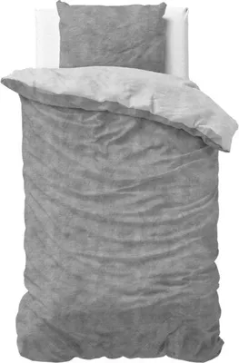 Produktbild von Sleeptime 100% Flanell Washed Baumwolle grau 140 x 200/220 cm