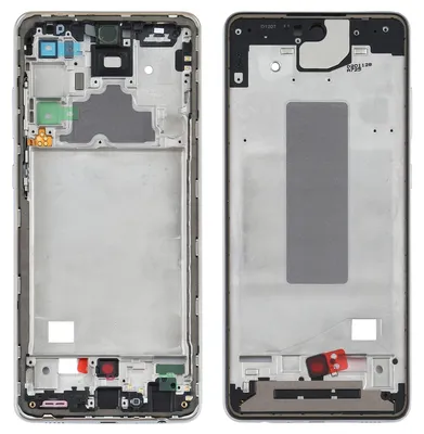 Image de Cadre central pour Samsung Galaxy A72, argenté - Pièce de rechange