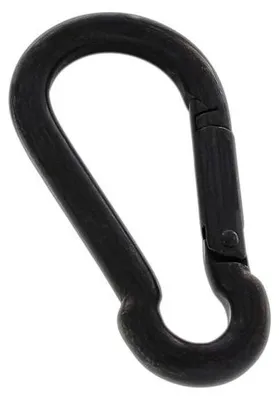 Produktbild von Karabiner Edelstahl A4 Schwarz Durchmesser 6