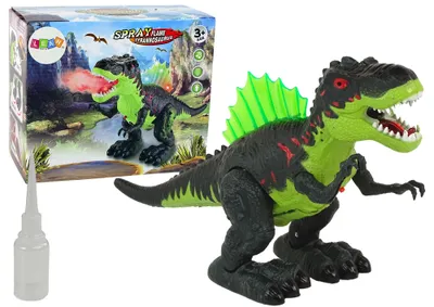 Immagine prodotto di Dinosauro che soffia fuoco luci a vapore batteria verde
